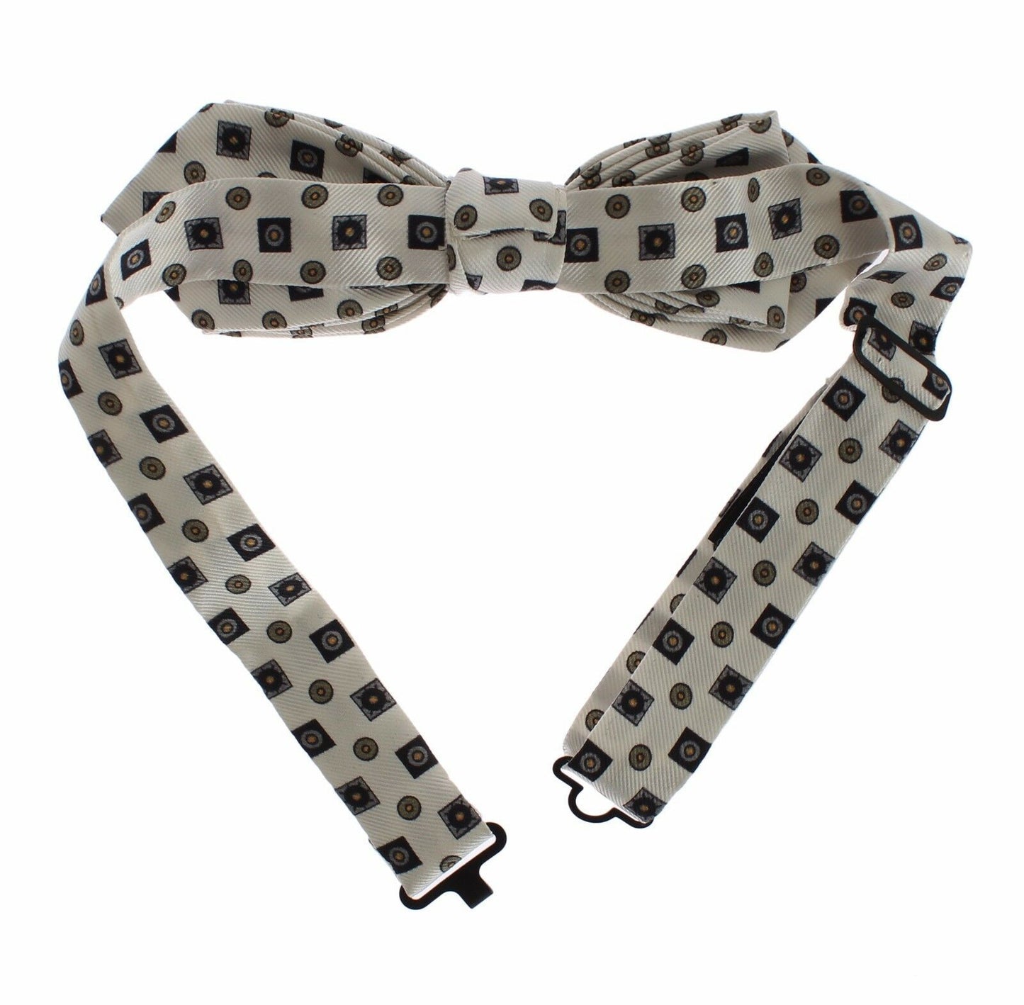 Dolce &amp; Gabbana Herrengürtel aus weißer Seide mit Fliege und Leder in Geschenkbox