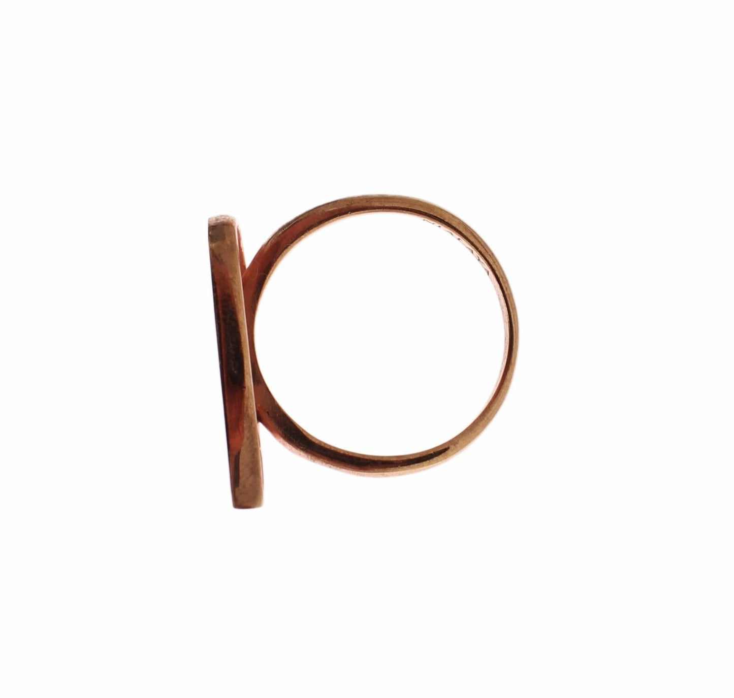 Nialaya Damen-Ring aus Rotgold und 925er Silber mit klaren Zirkoniasteinen