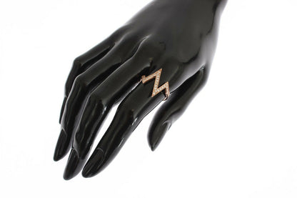 Nialaya Damenring, Roségold, 925er Silber, transparent