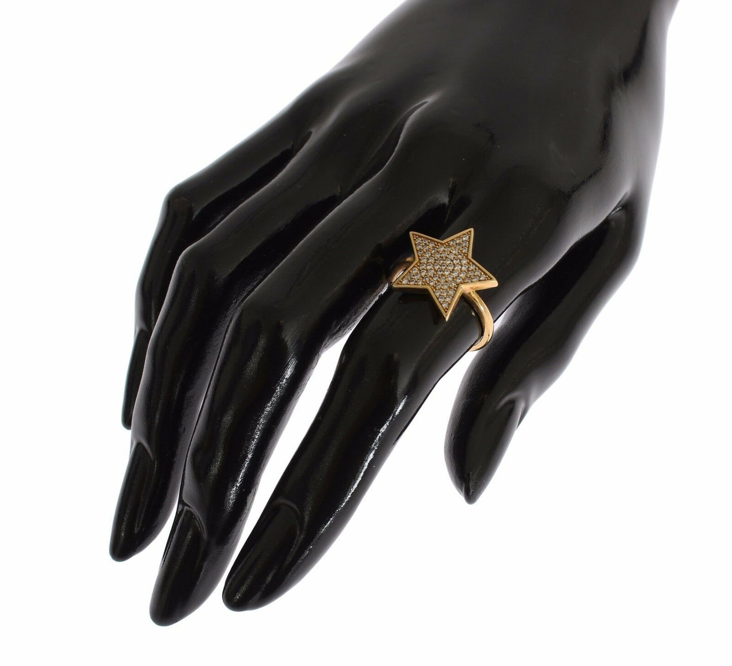 Nialaya Star Gold 925 Silber Damen Klarer Ring