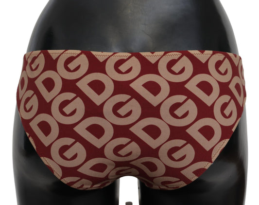 Dolce &amp; Gabbana Mehrfarbiger Bikini-Badeanzug mit DG-Logo-Print