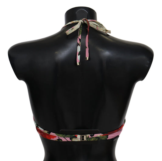 Dolce &amp; Gabbana Mehrfarbiger Badeanzug mit Blumenmuster, Strandmode, Bikinioberteile