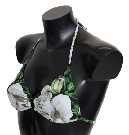Dolce &amp; Gabbana – Neckholder-Bikinioberteil mit mehrfarbigem Blumendruck