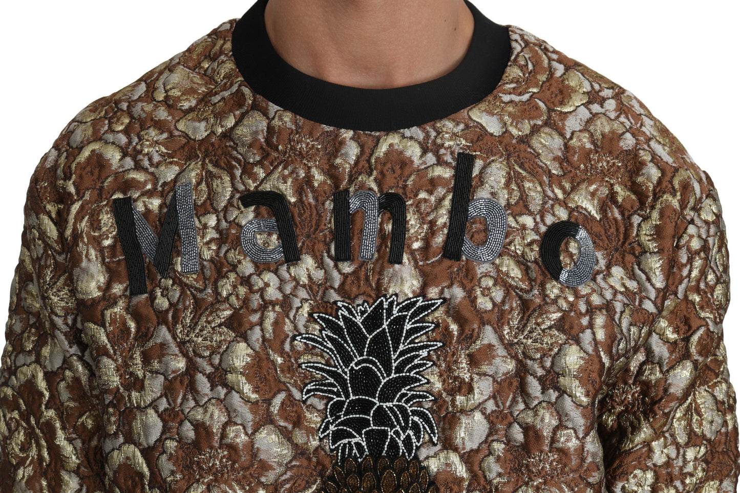 Dolce &amp; Gabbana Mehrfarbiger MAMBO Jacquard-Pullover mit Ananas