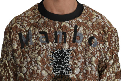 Dolce &amp; Gabbana Mehrfarbiger MAMBO Jacquard-Pullover mit Ananas