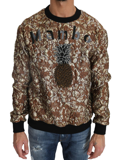 Dolce &amp; Gabbana Mehrfarbiger MAMBO Jacquard-Pullover mit Ananas