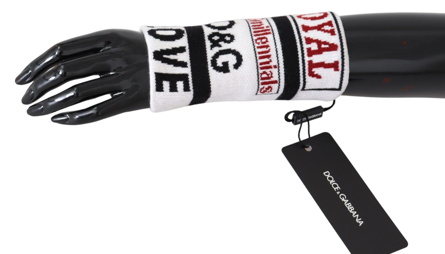 Dolce &amp; Gabbana – Mehrfarbiges D&amp;G Love-Armband aus Wollstrick