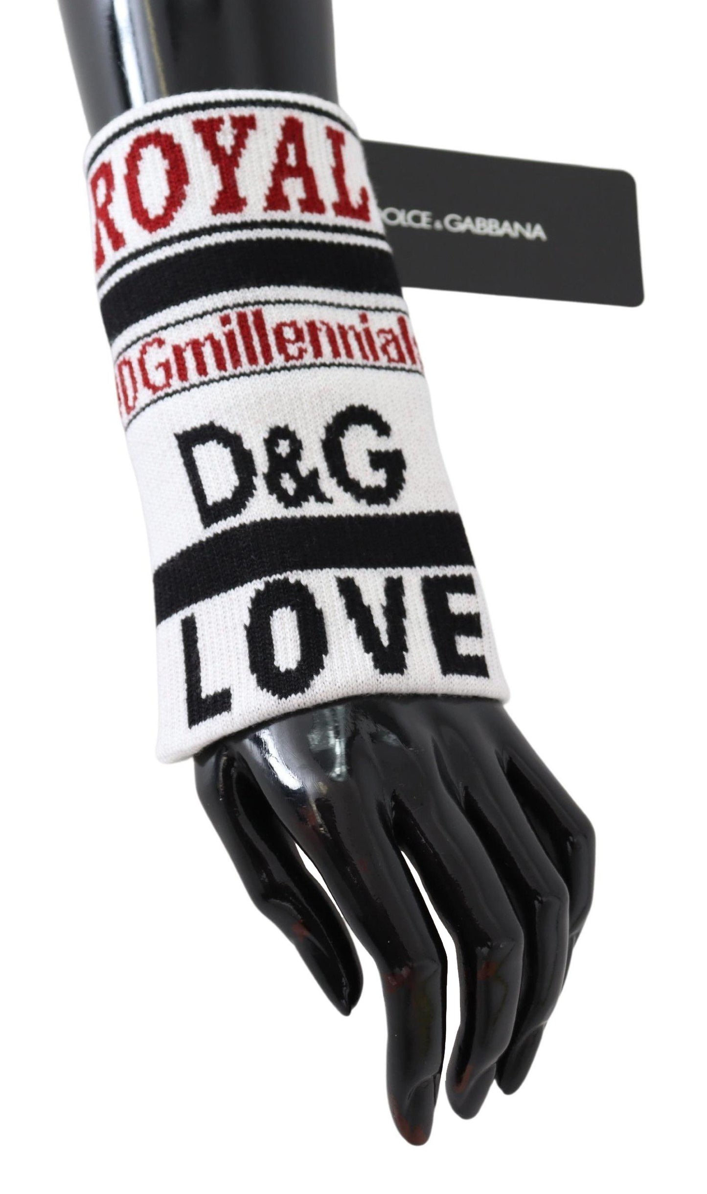 Dolce &amp; Gabbana – Mehrfarbiges D&amp;G Love-Armband aus Wollstrick