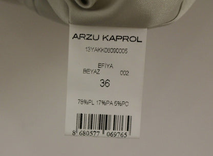 Arzu Kaprol Weißer gerader Bleistiftrock aus Acryl