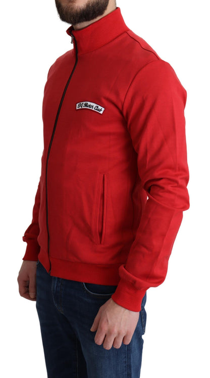 Dolce &amp; Gabbana Roter DG Motor Club Cardigan-Pullover mit Reißverschluss