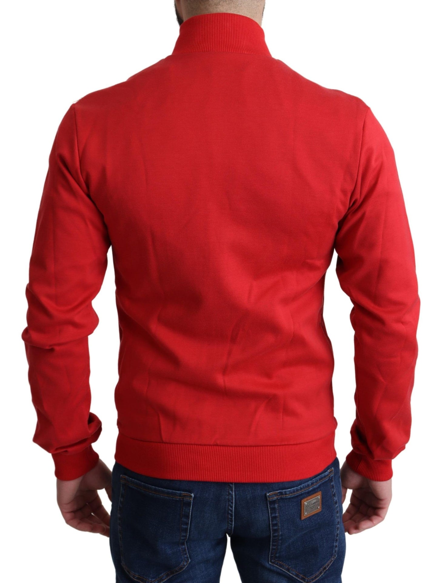 Dolce &amp; Gabbana Roter DG Motor Club Cardigan-Pullover mit Reißverschluss