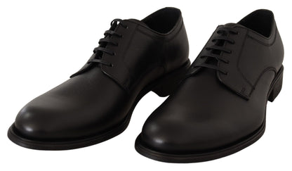 Dolce &amp; Gabbana – Formelle Derby-Schuhe aus schwarzem Leder für Herren