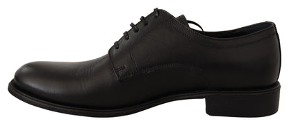 Dolce &amp; Gabbana – Formelle Derby-Schuhe aus schwarzem Leder für Herren