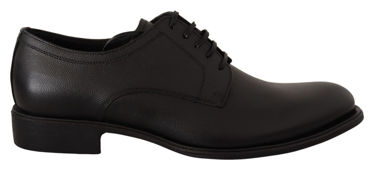 Dolce &amp; Gabbana – Formelle Derby-Schuhe aus schwarzem Leder für Herren