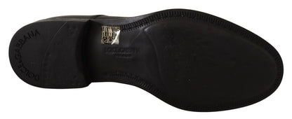 Dolce &amp; Gabbana – Formelle Derby-Schuhe aus schwarzem Leder für Herren