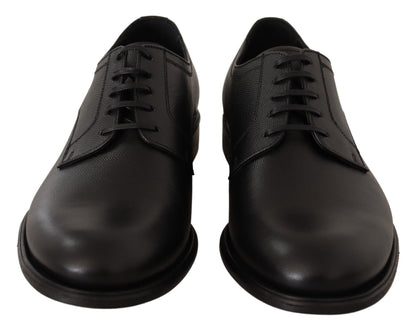Dolce &amp; Gabbana – Formelle Derby-Schuhe aus schwarzem Leder für Herren