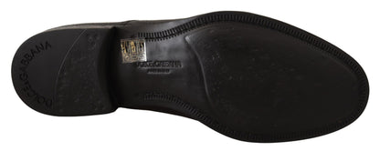 Dolce &amp; Gabbana – Formelle Derby-Schuhe aus schwarzem Leder für Herren
