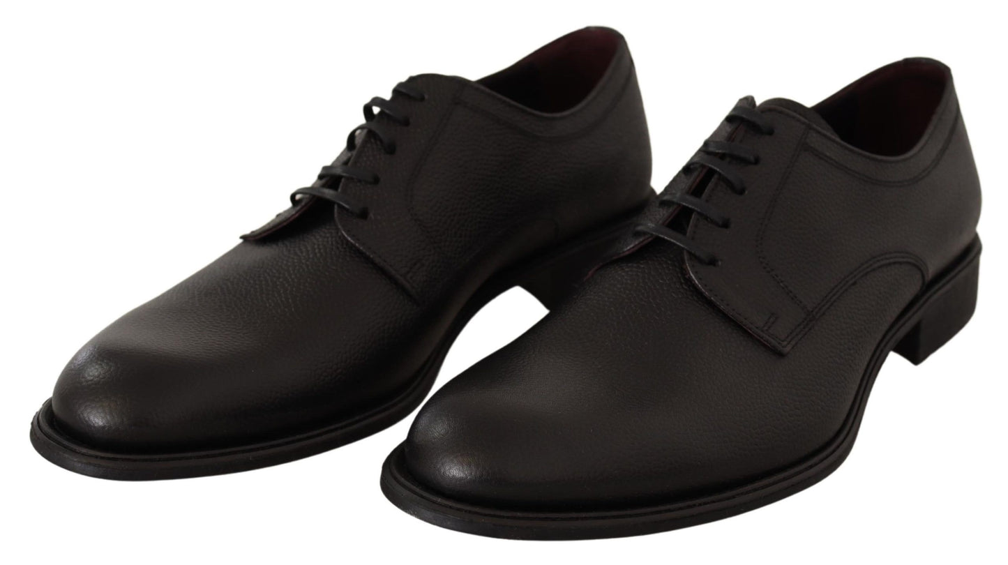 Dolce &amp; Gabbana – Formelle Derby-Schuhe aus schwarzem Leder für Herren