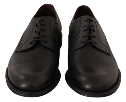 Dolce &amp; Gabbana – Formelle Derby-Schuhe aus schwarzem Leder für Herren