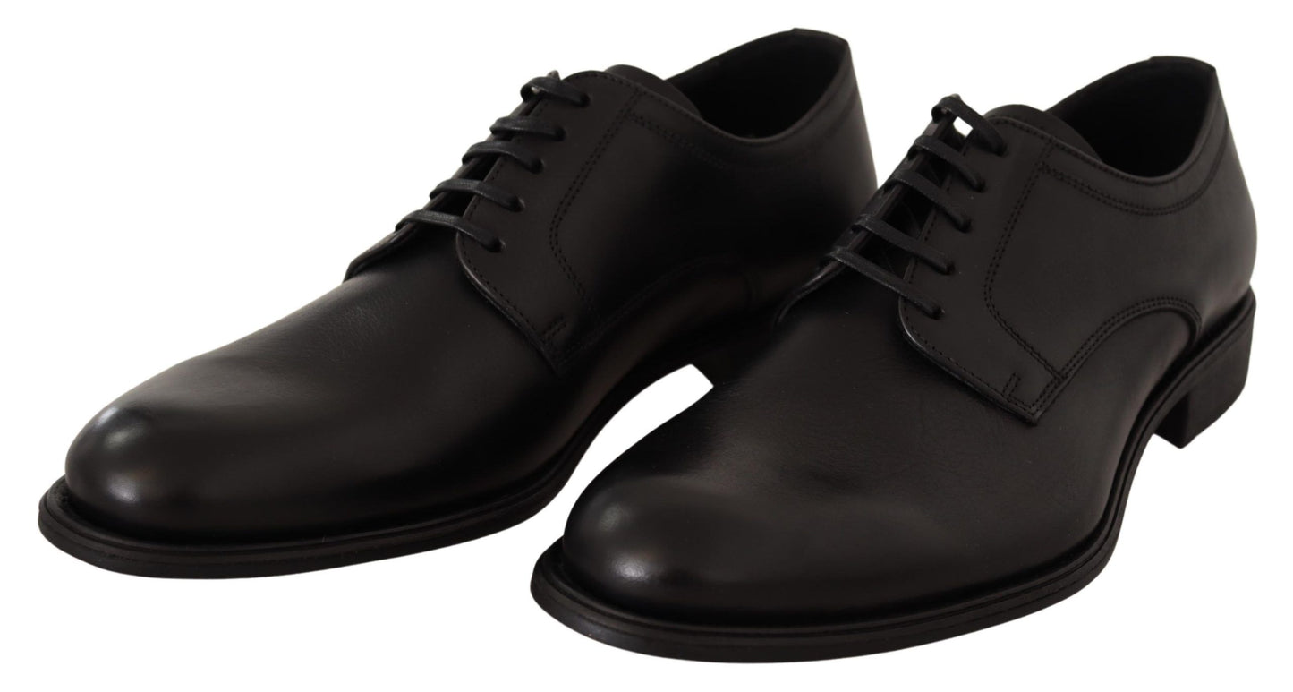 Dolce &amp; Gabbana – Formelle Derby-Schuhe aus schwarzem Leder für Herren
