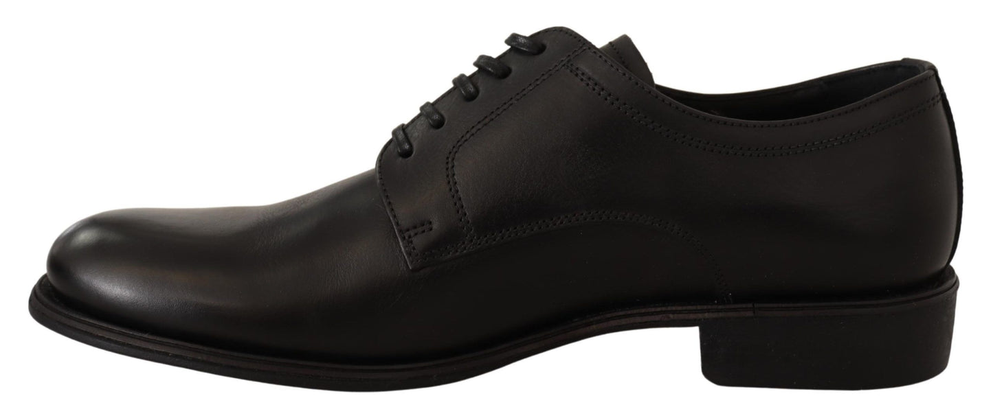 Dolce &amp; Gabbana – Formelle Derby-Schuhe aus schwarzem Leder für Herren