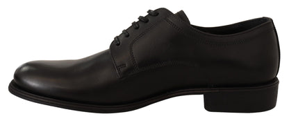 Dolce &amp; Gabbana – Formelle Derby-Schuhe aus schwarzem Leder für Herren