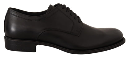 Dolce &amp; Gabbana – Formelle Derby-Schuhe aus schwarzem Leder für Herren