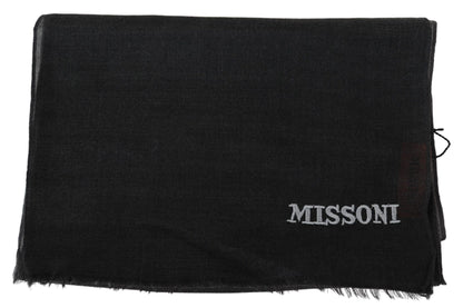 Missoni – Schwarzer Unisex-Halswickelschal aus 100 % Wolle