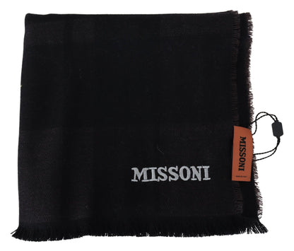 Missoni – Schwarzer Unisex-Halswickelschal aus 100 % Wolle