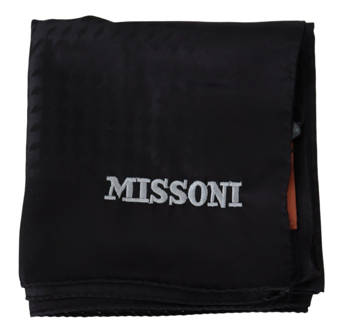 Missoni Schwarzer Wollstrick-Unisex-Halswickelschal