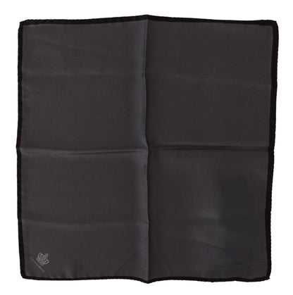 Dolce &amp; Gabbana – Graues quadratisches Taschentuch aus 100 % Seide