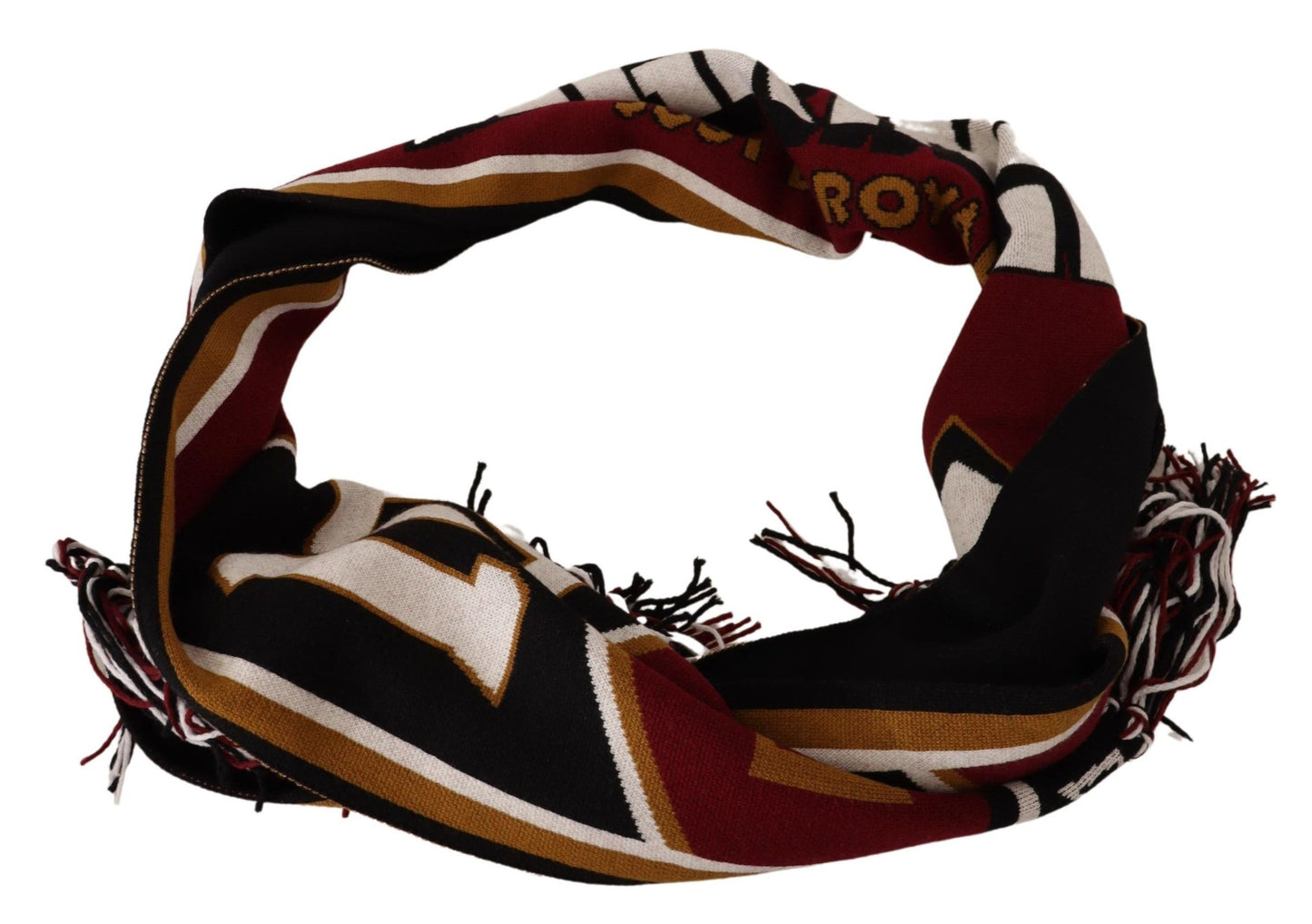 Dolce &amp; Gabbana – Mehrfarbiger DG King-Schal aus Wollstrick