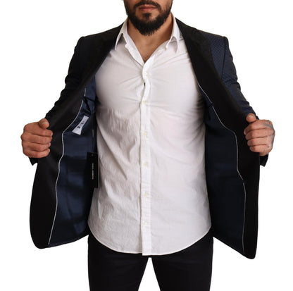 Dolce &amp; Gabbana – Slim Fit MARTINI-Blazerjacke aus blauer Wolle
