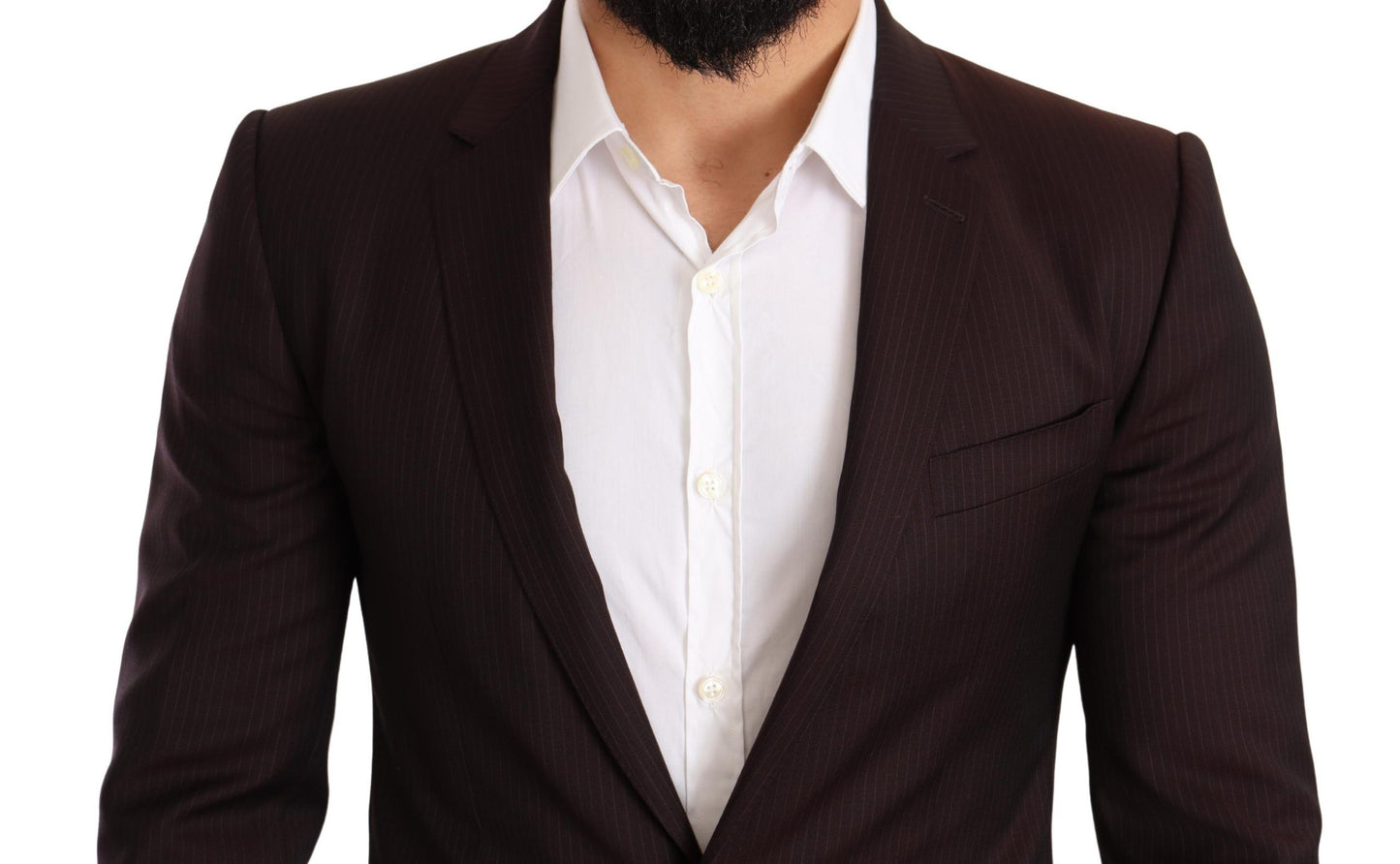 Dolce &amp; Gabbana Bordeauxfarbener MARTINI Slim Fit-Anzug aus Wolle