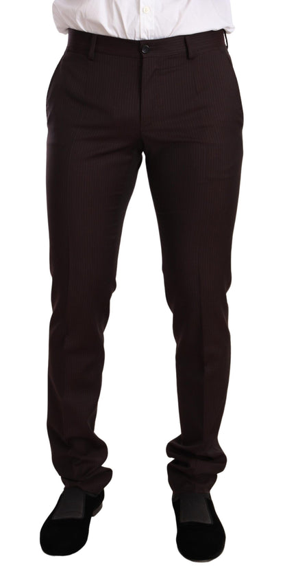Dolce &amp; Gabbana Bordeauxfarbener MARTINI Slim Fit-Anzug aus Wolle