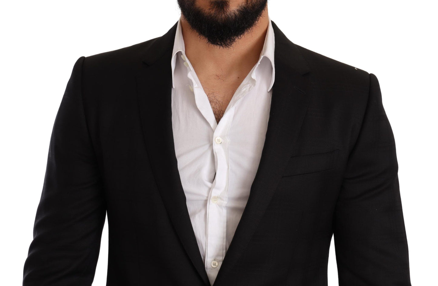 Dolce &amp; Gabbana – Schwarz karierter MARTINI SLIM FIT-Zweiteiler