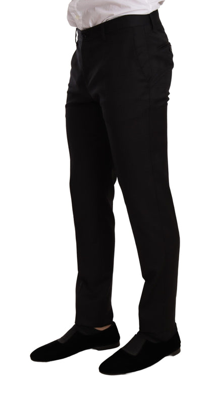 Dolce &amp; Gabbana – Schwarz karierter MARTINI SLIM FIT-Zweiteiler