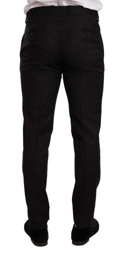 Dolce &amp; Gabbana – Schwarz karierter MARTINI SLIM FIT-Zweiteiler