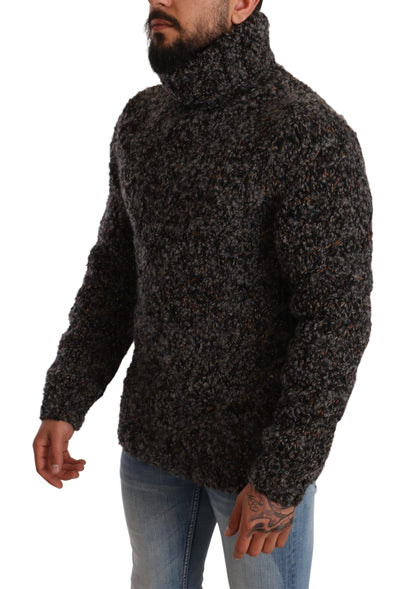Dolce &amp; Gabbana Grauer Rollkragenpullover aus Wollmischung