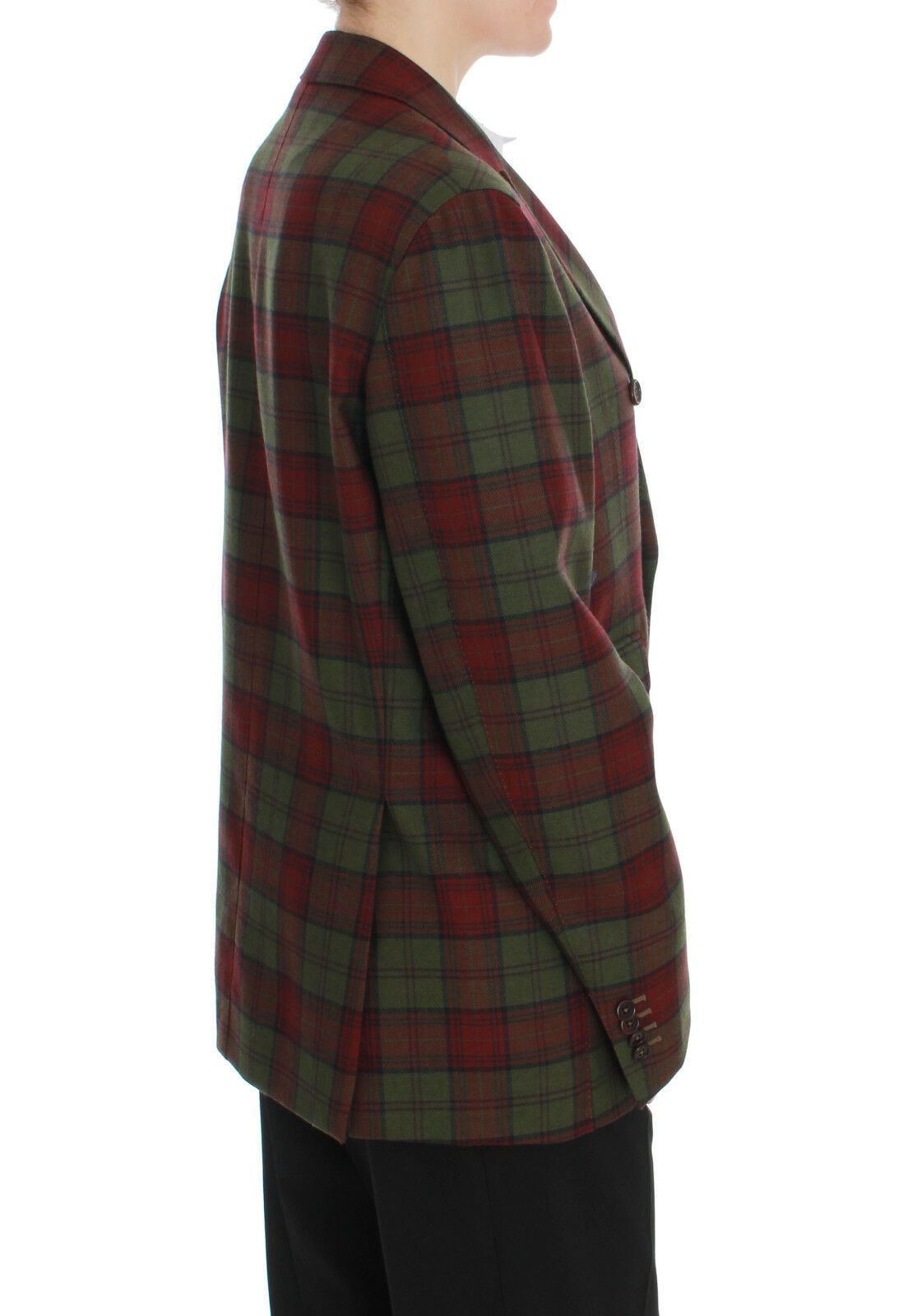 BENCIVENGA Grüne Wolle Zweireiher Bordeaux