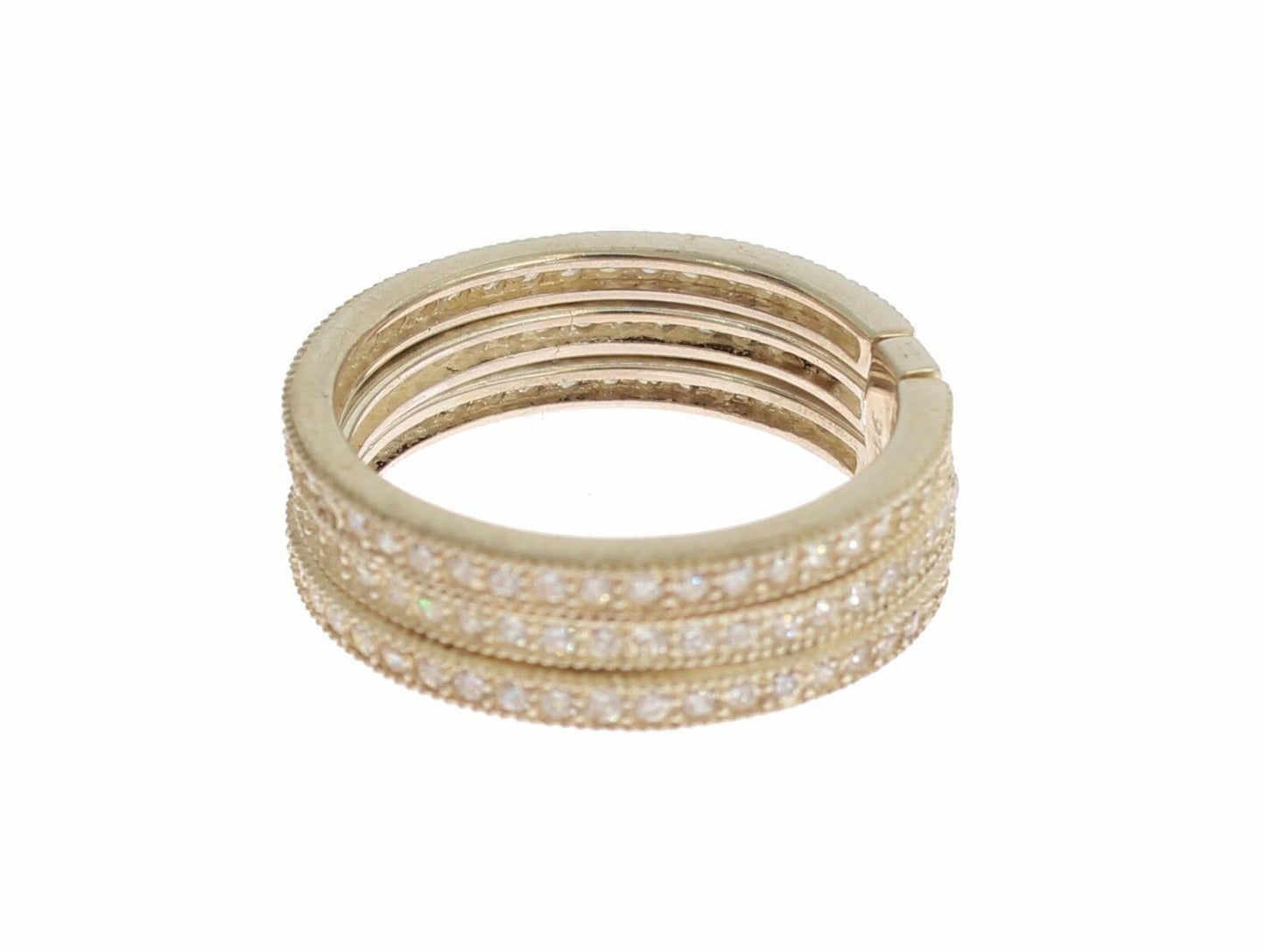 Nialaya Silver Damen-Ring aus 925er Sterlingsilber mit klarem Zirkonia