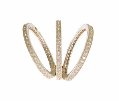 Nialaya Silver Damen-Ring aus 925er Sterlingsilber mit klarem Zirkonia