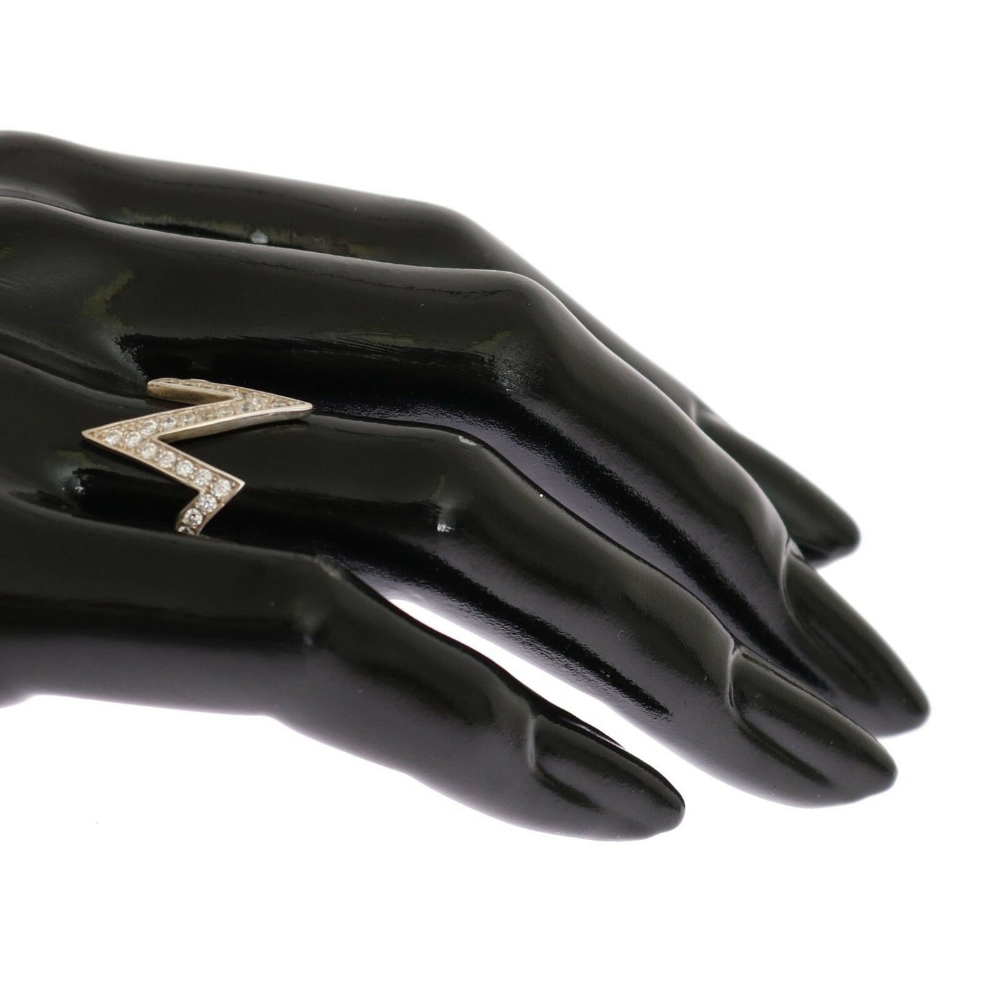 Nialaya Silberner authentischer transparenter Damenring