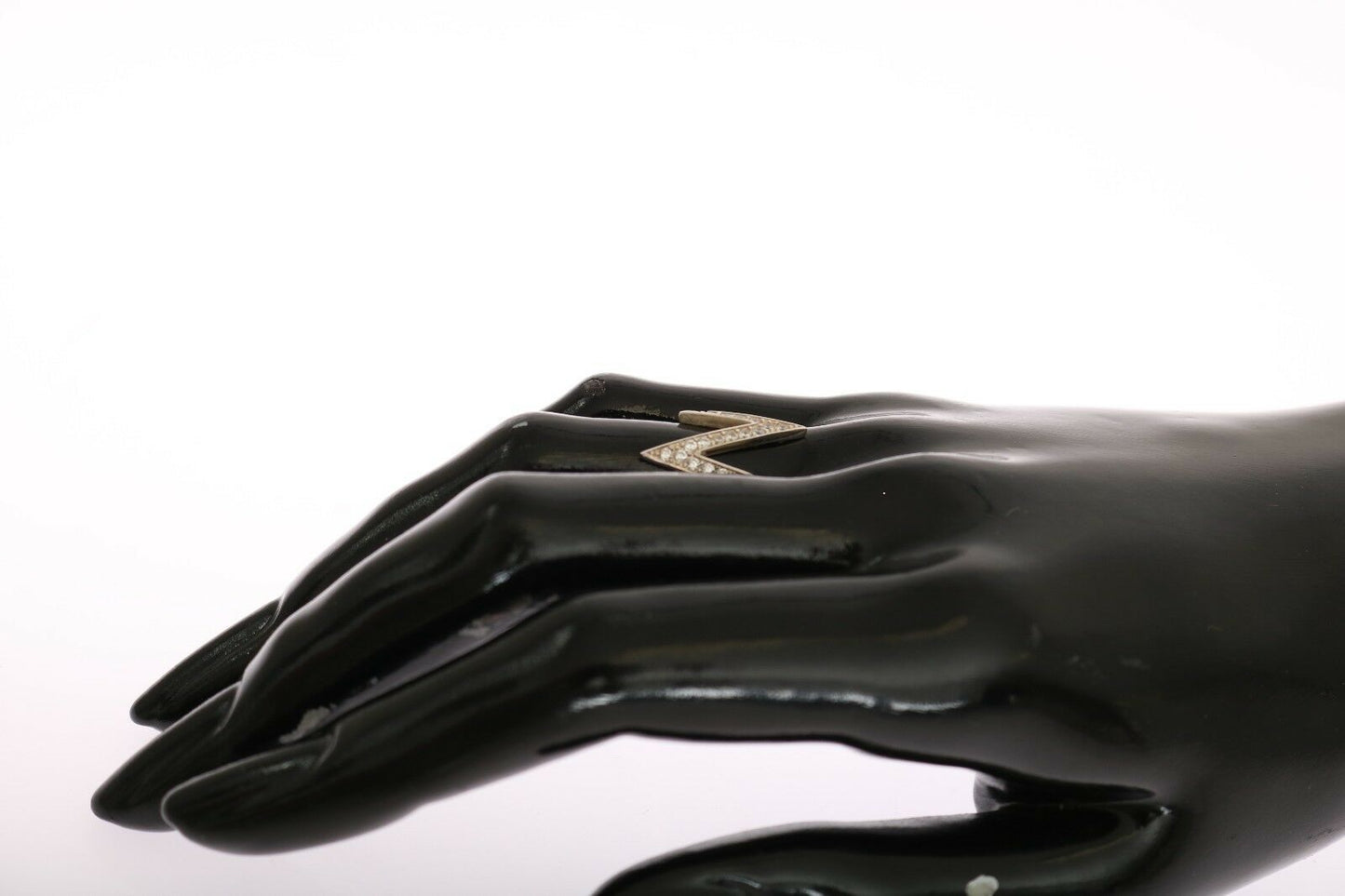 Nialaya Silberner authentischer transparenter Damenring