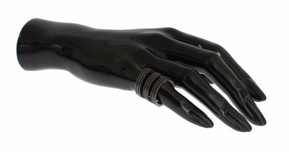 Nialaya Ring aus rhodiniertem 925er Silber mit schwarzen Zirkoniasteinen