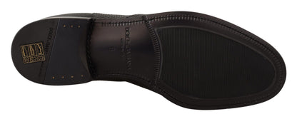 Dolce &amp; Gabbana – Stiefeletten aus schwarzem Leder mit Eidechsenhaut