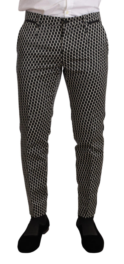 Dolce & Gabbana Black White Check 3 Piece Set MARTINI Suit