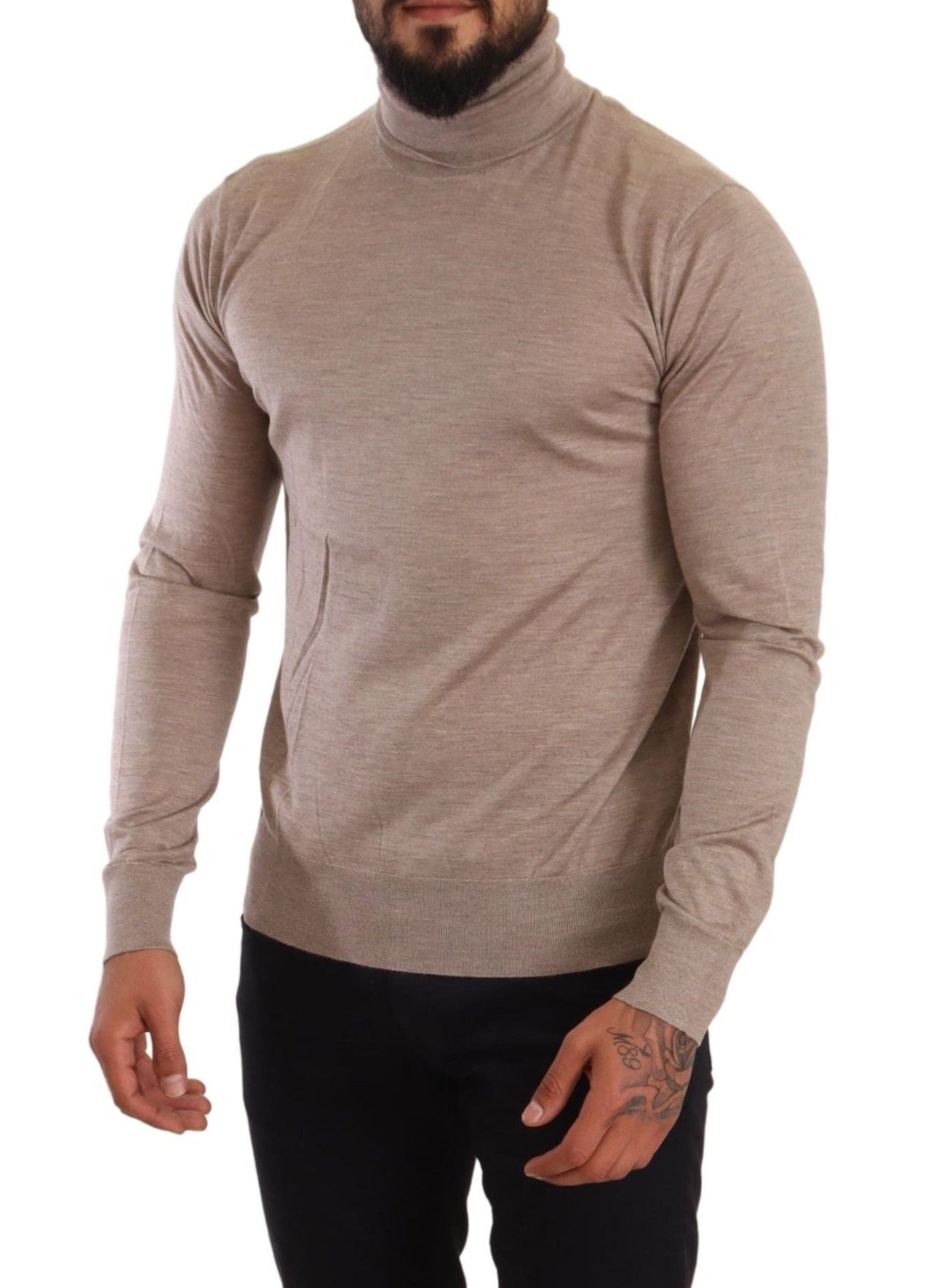 Dolce &amp; Gabbana Beige Kaschmir Rollkragenpullover