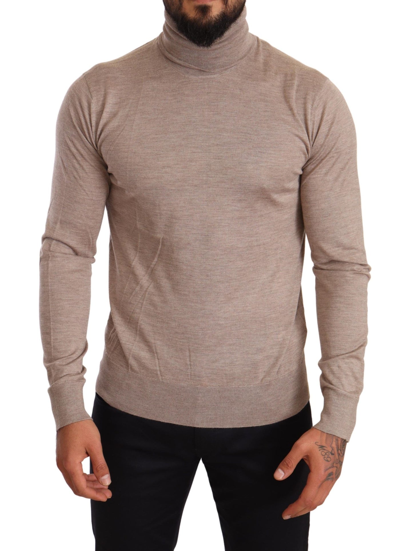 Dolce &amp; Gabbana Beige Kaschmir Rollkragenpullover