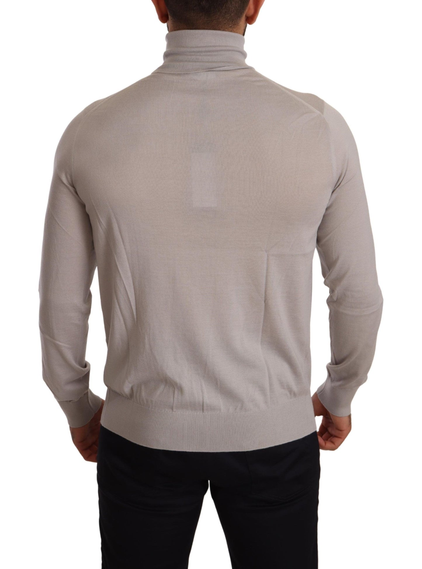 Dolce &amp; Gabbana Grauer Rollkragenpullover aus Kaschmir